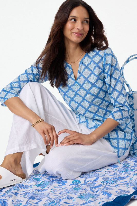 Roller Rabbit Blue Jemina Kurta view 1