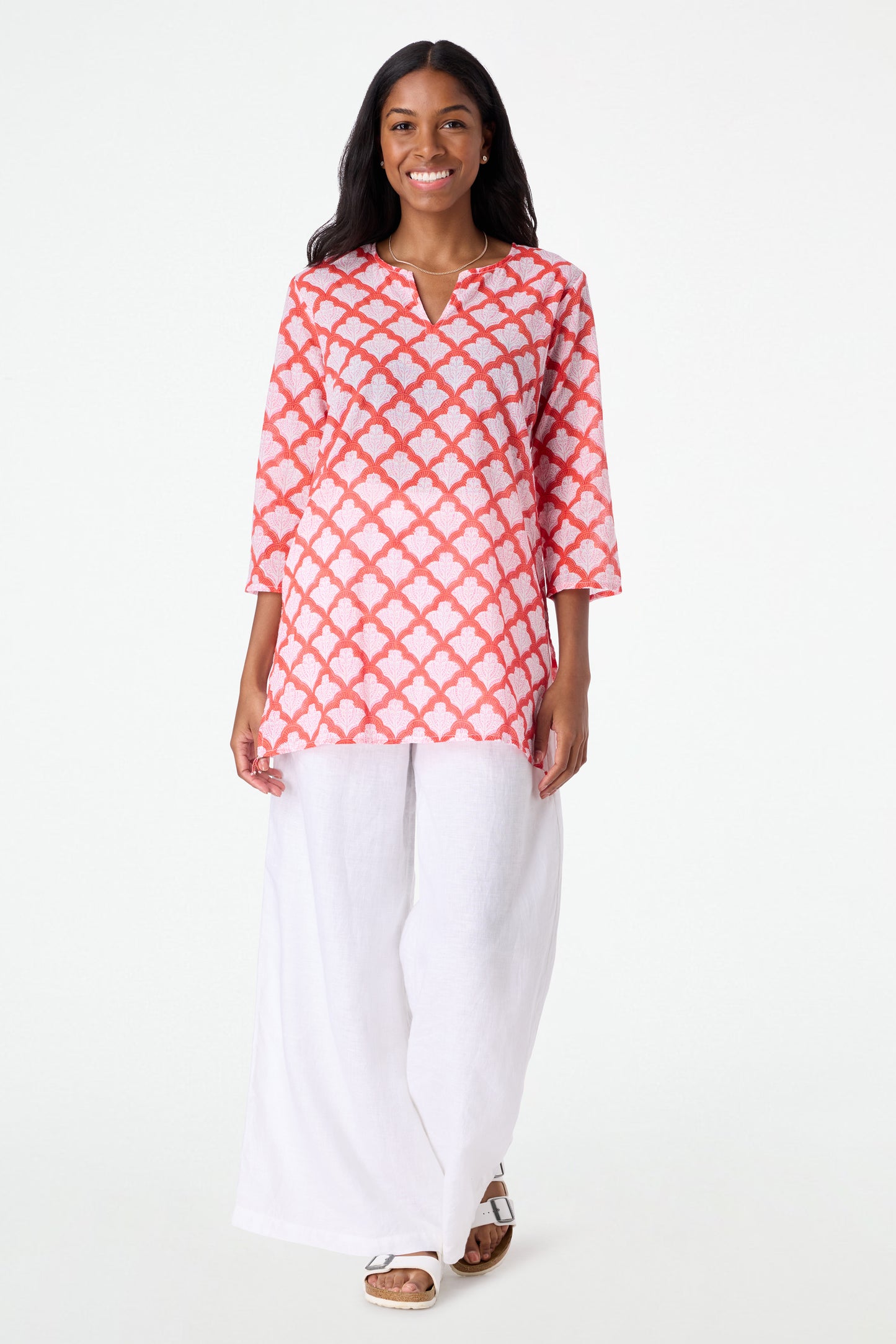 Roller Rabbit Red Jemina Kurta view 3