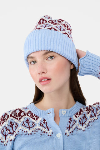 ROLLER RABBIT SKY BLUE Jemina Fairisle Beanie