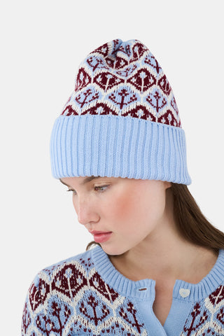 ROLLER RABBIT SKY BLUE Jemina Fairisle Beanie