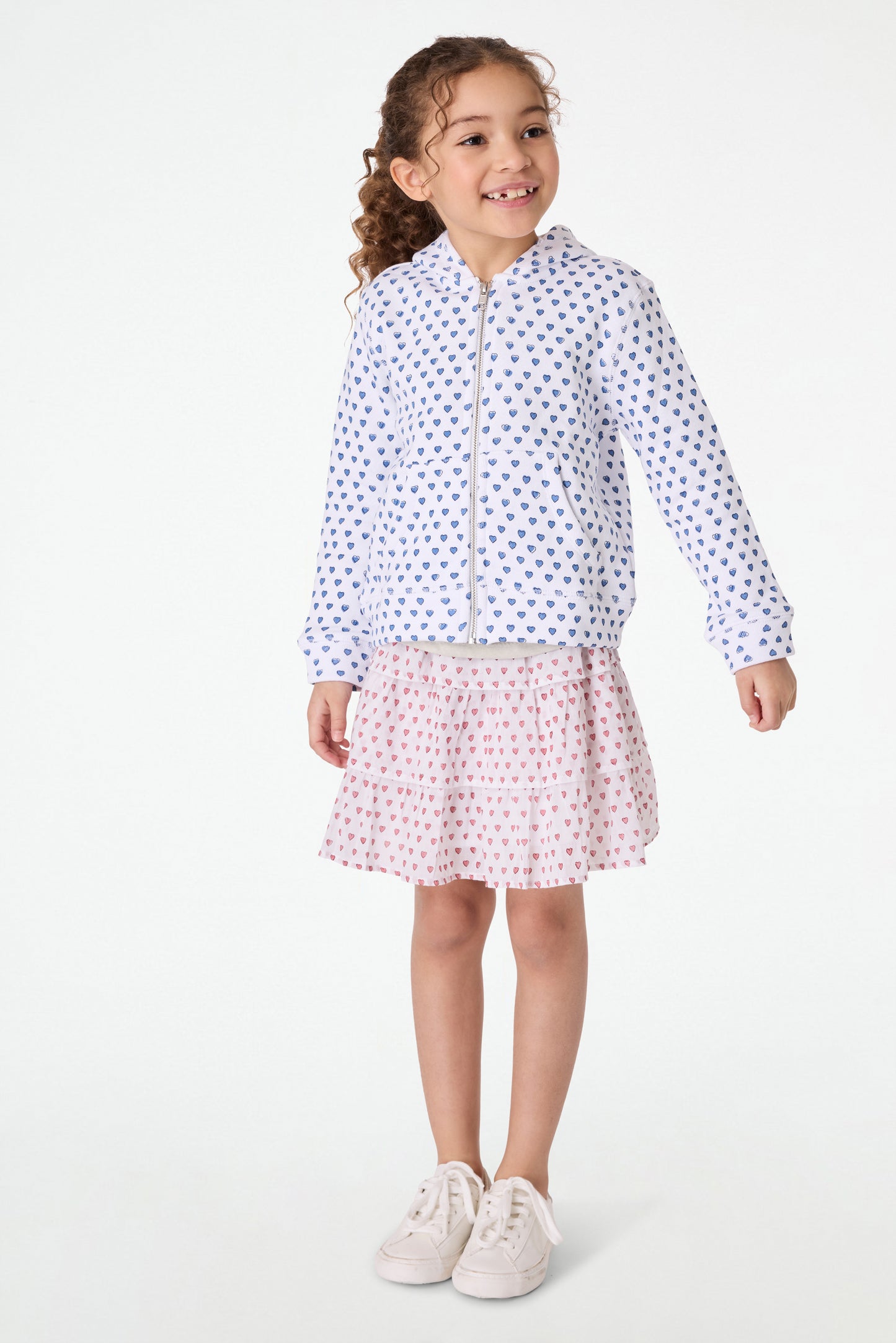 Roller Rabbit Kids Blue Hearts Harley Hoodie view 3
