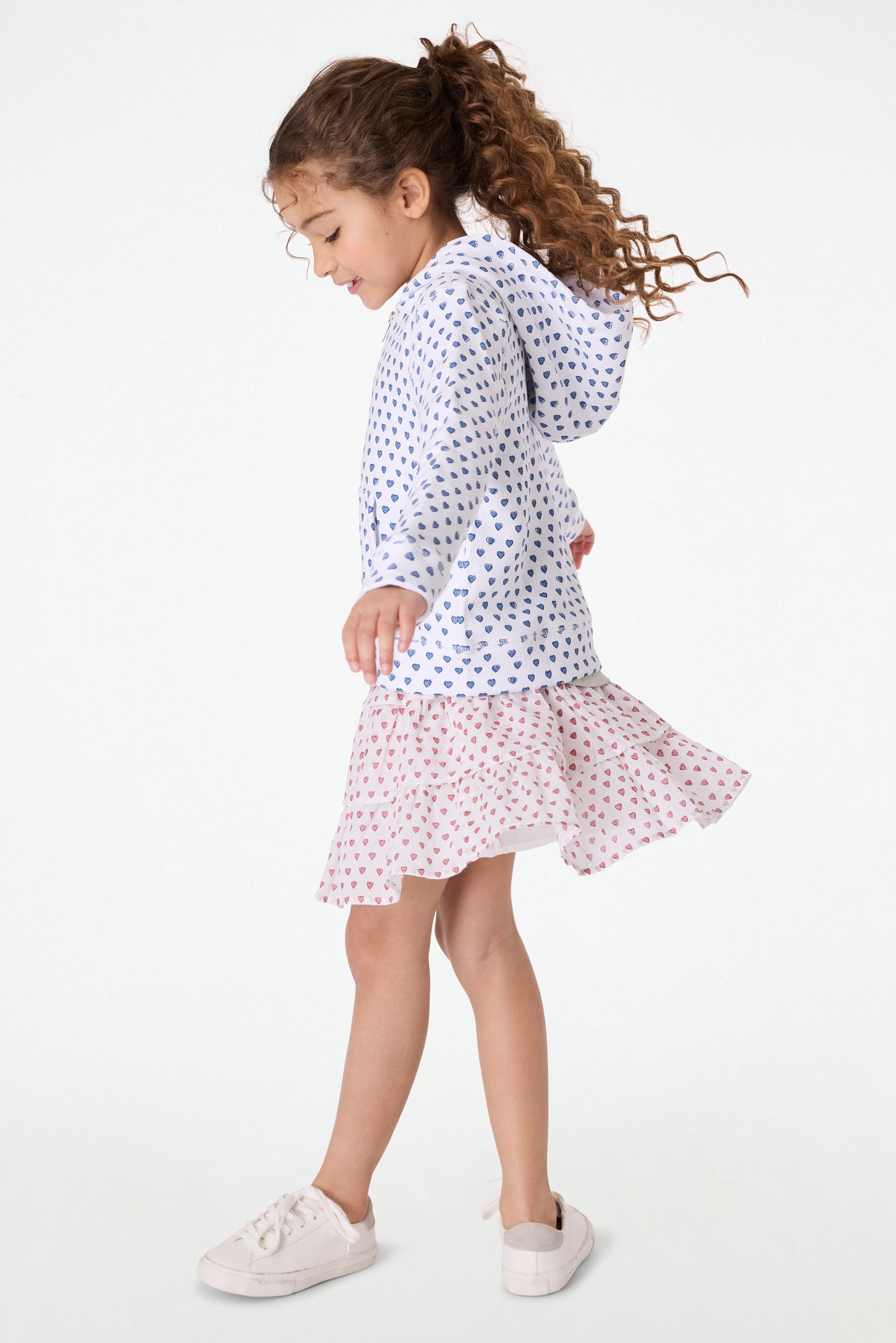 Roller Rabbit Kids Blue Hearts Harley Hoodie view 2
