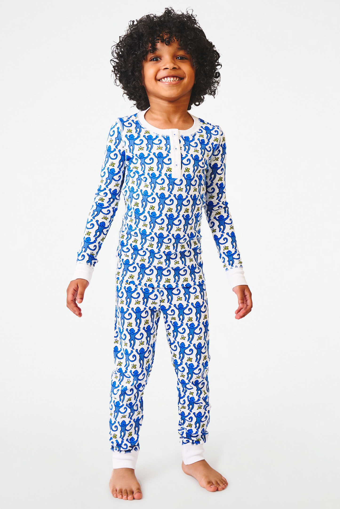 Kids Monkey Pajamas view 1
