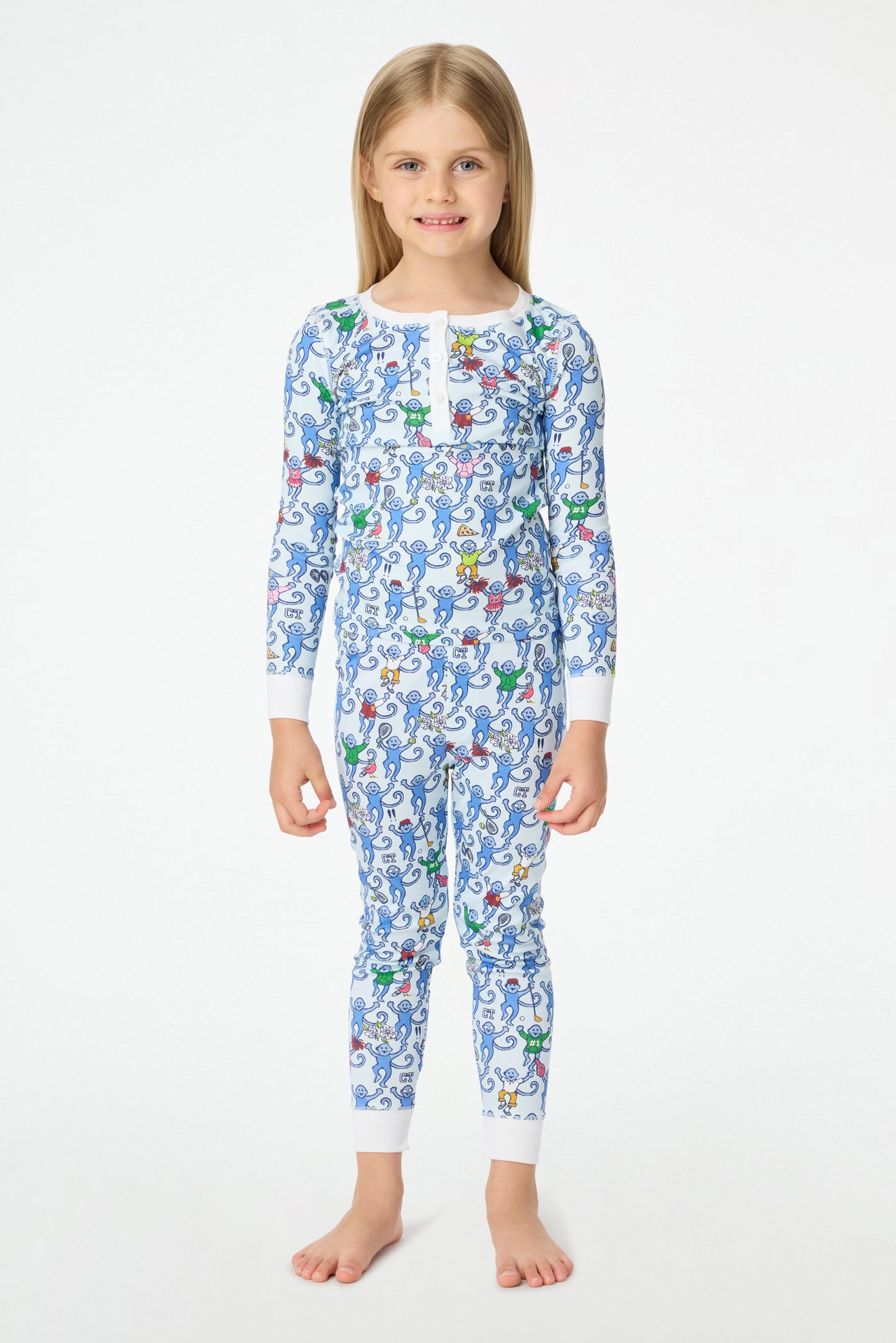 Roller Rabbit Kids Greenwich Monkey Pajamas