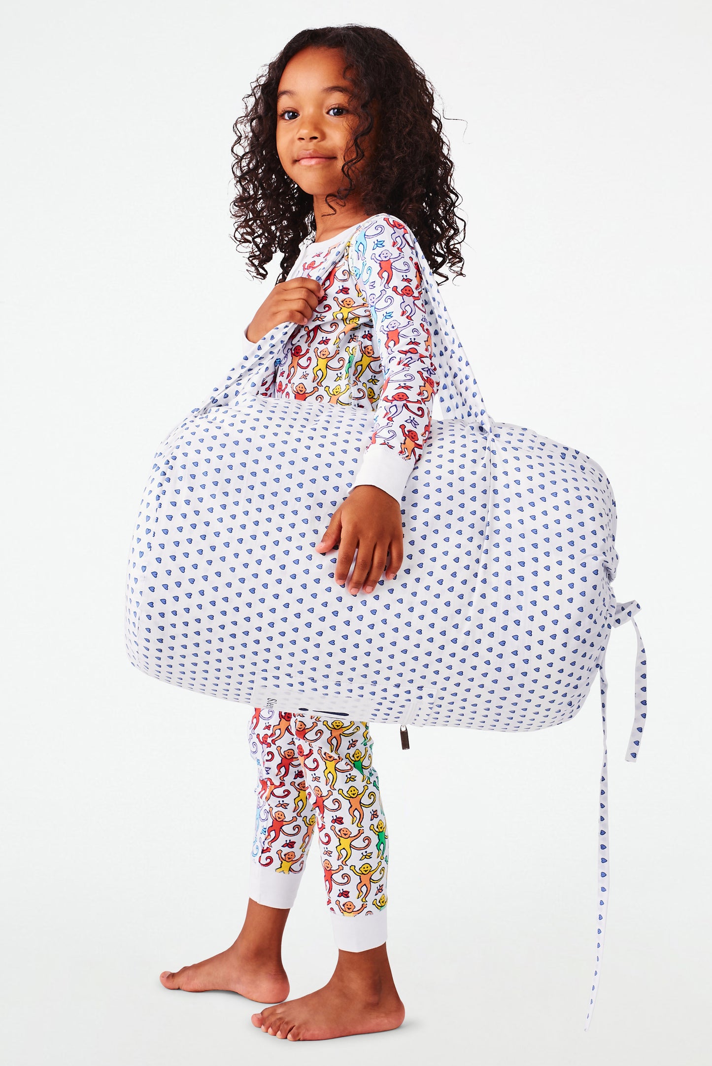 Roller Rabbit Blue Hearts Sleepover Bag view 2