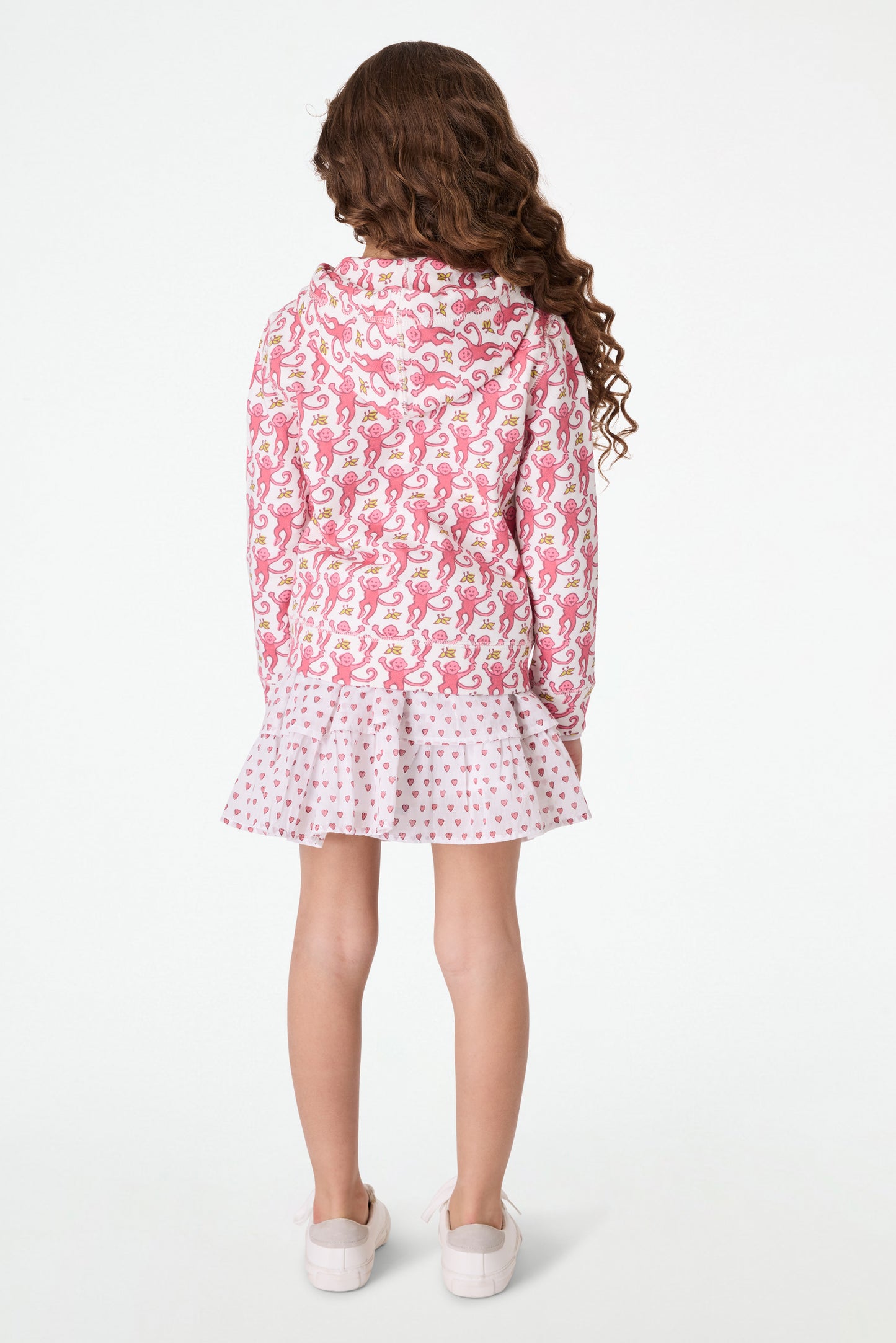Roller Rabbit Kids Pink Monkey Harley Hoodie view 4