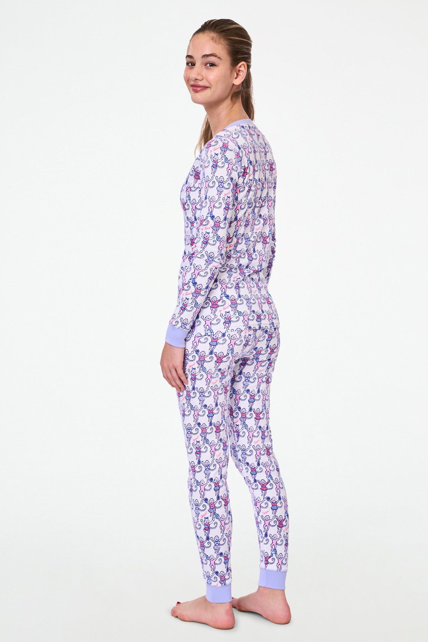 Roller Rabbit Berry Kids Cheer Monkey Pajamas view 7