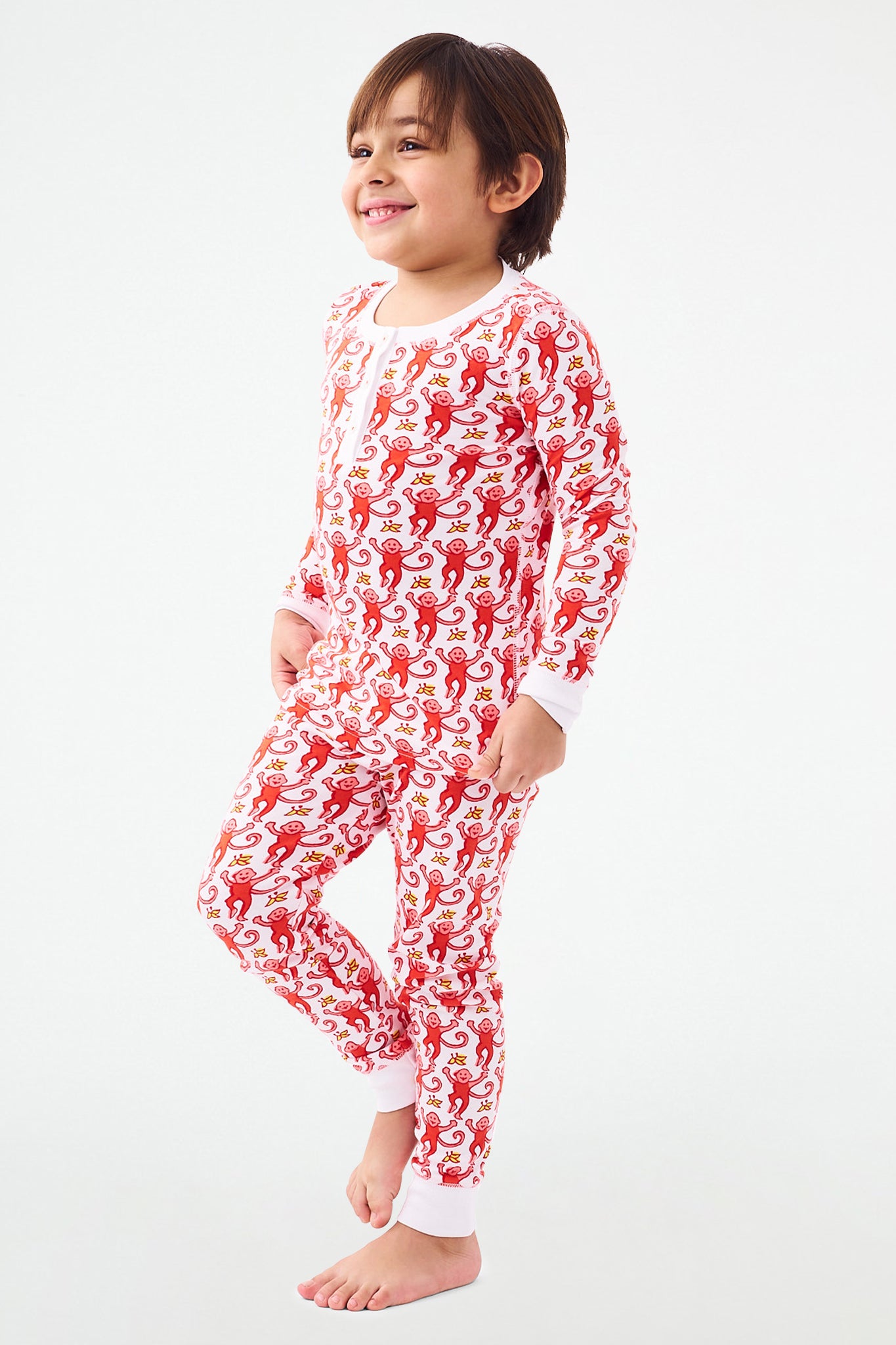 Kids Monkey Pajamas view 4