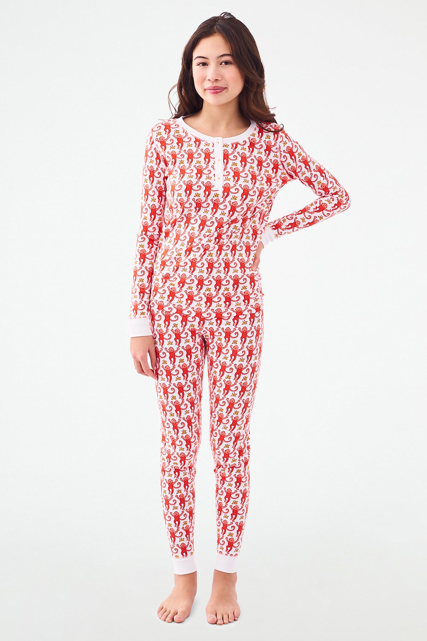 Kids Monkey Pajamas view 2