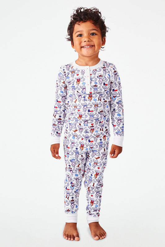 Kids Dallas Monkey Pajamas view 1