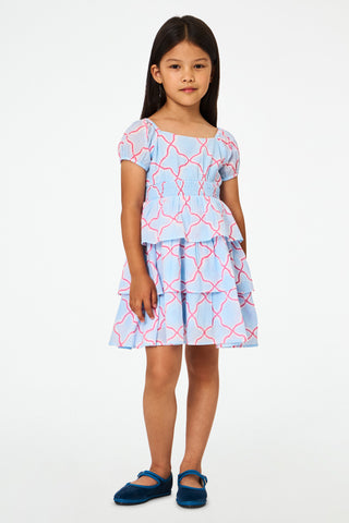 Roller Rabbit Kids Blue Argan Rosebud Alana Dress