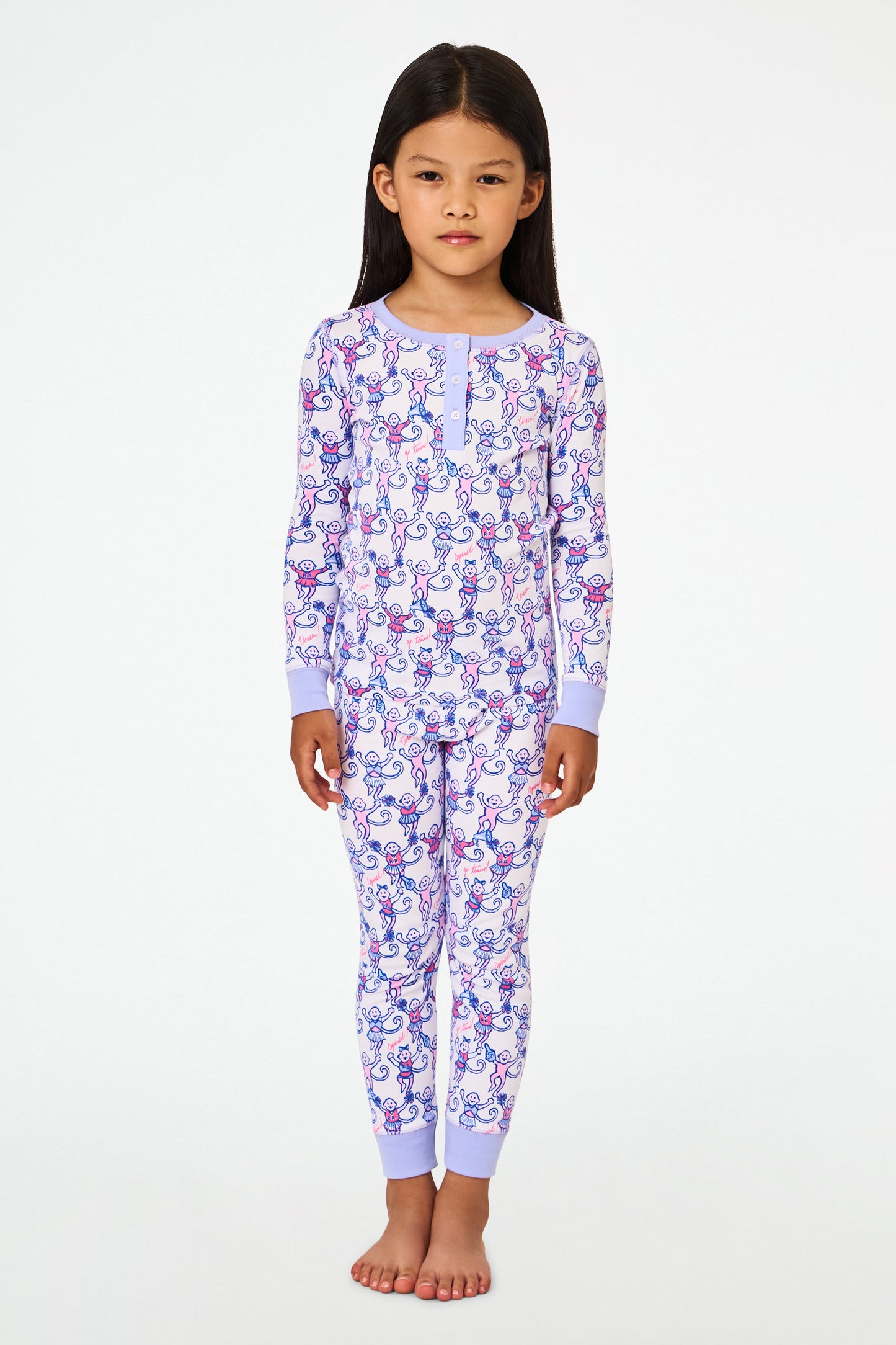 Roller Rabbit Berry Kids Cheer Monkey Pajamas view 3