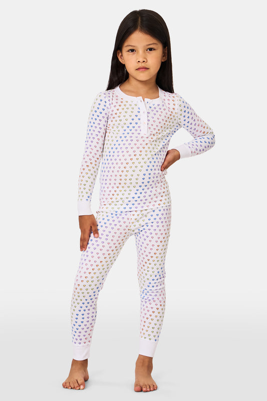 Kids Disco Hearts Pajamas view 1