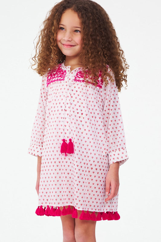 Roller Rabbit Kids Pink Hearts Serafina Tunic view 1