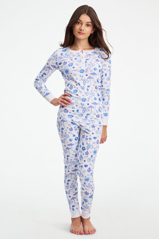 Roller Rabbit Kids Blue Latte Lane Pajamas view 1