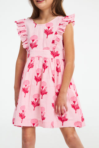 Kids Marigold Stripe Harumi Dress