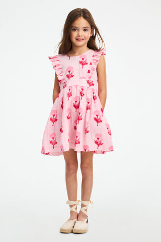 Kids Marigold Stripe Harumi Dress
