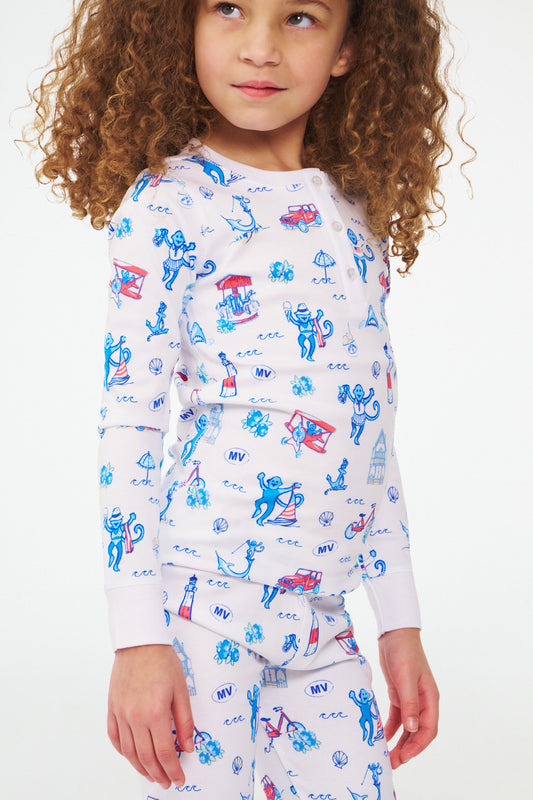 Kids Marthas Vineyard Monkey Pajamas view 1