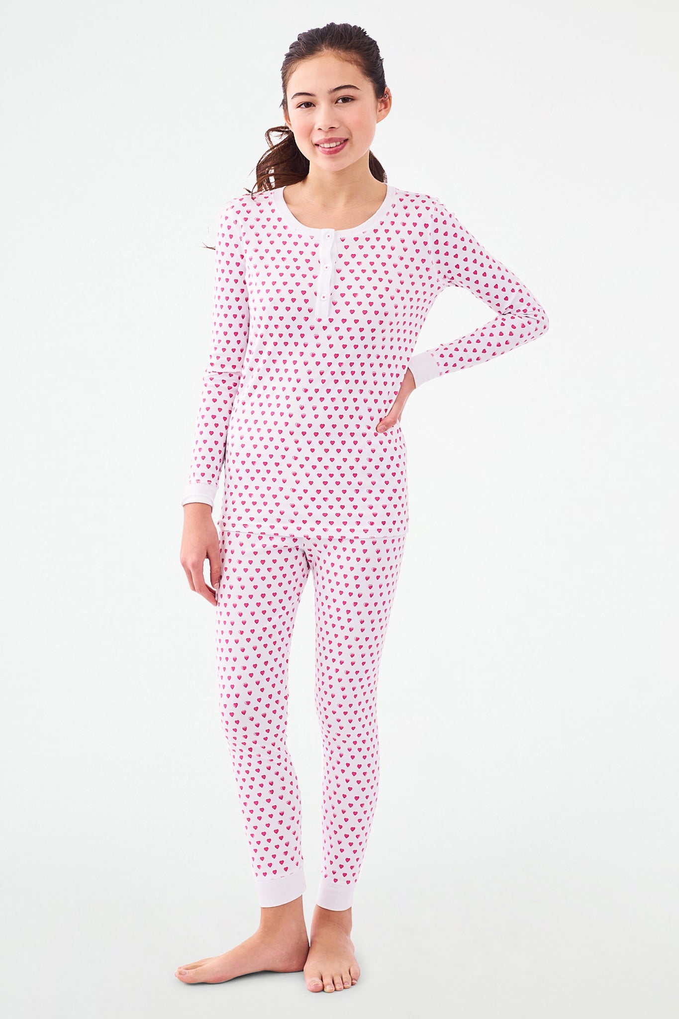 Kids Hearts Pajamas view 2
