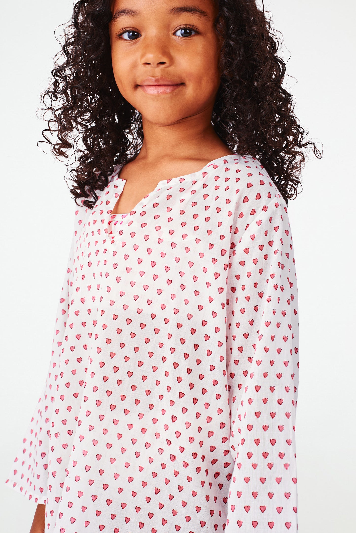Roller Rabbit Kids Pink Hearts Kurta view 2