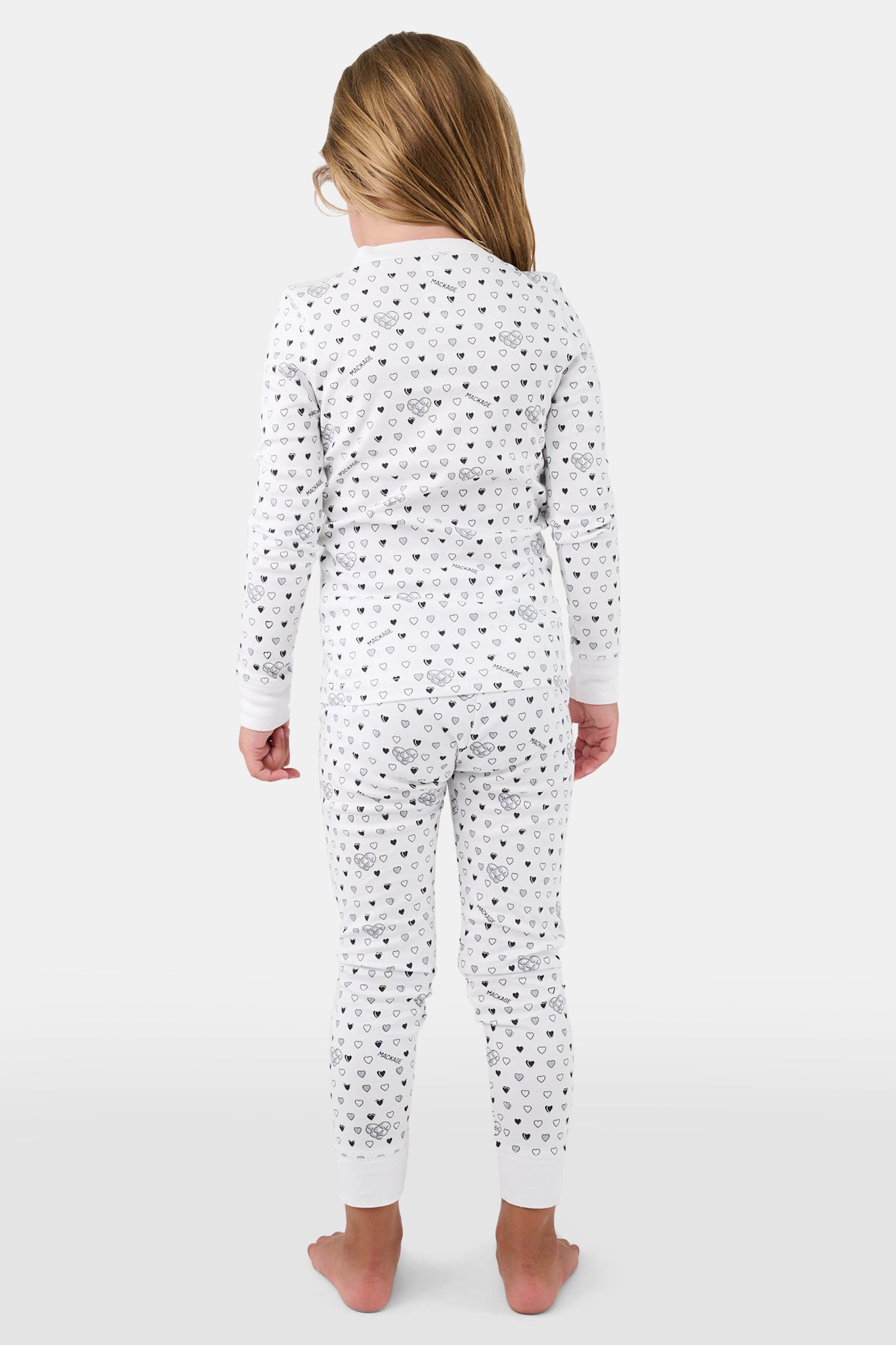 Roller Rabbit Kids Black Quilted Hearts Pajamas view 3
