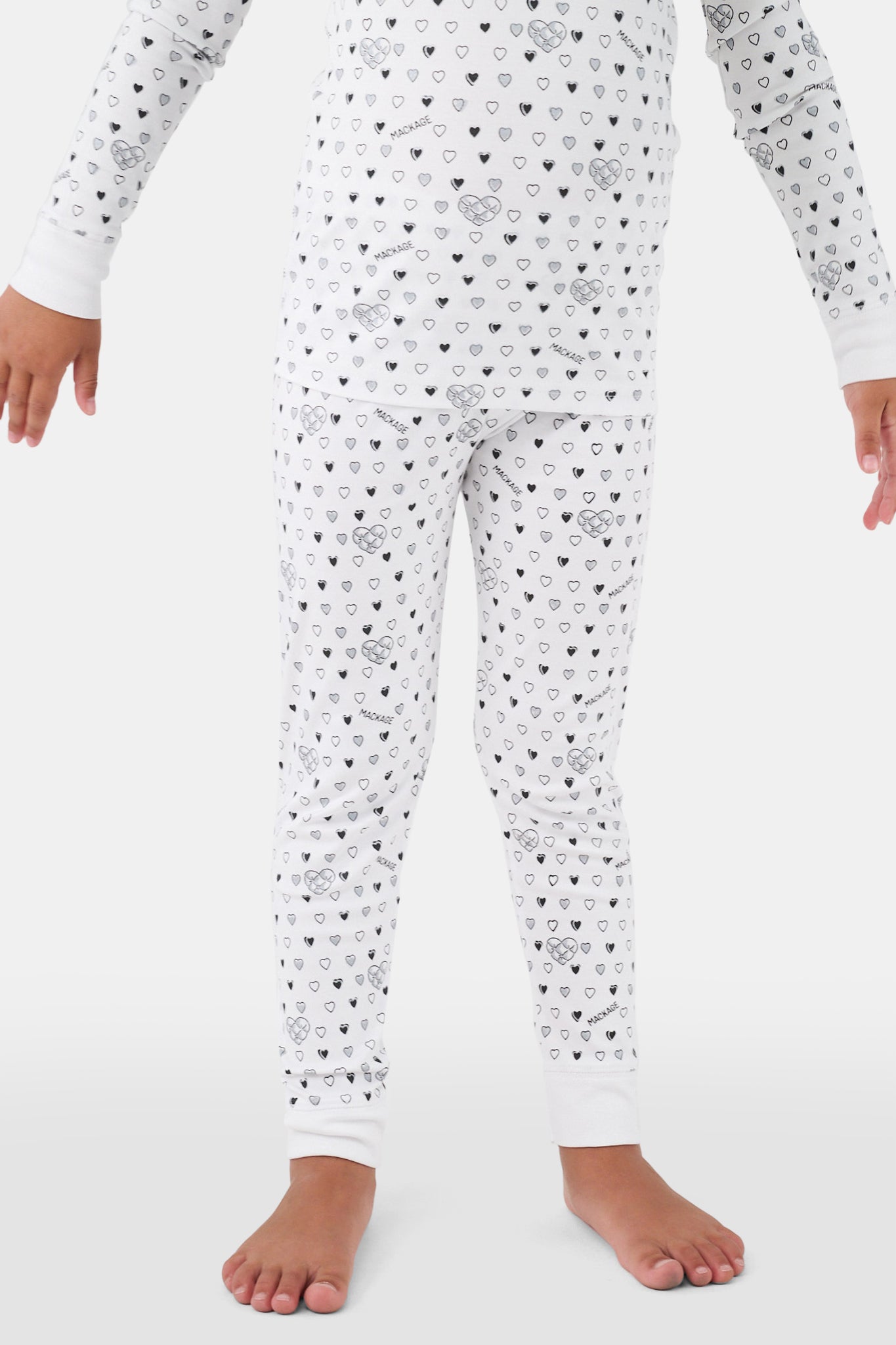 Roller Rabbit Kids Black Quilted Hearts Pajamas view 5