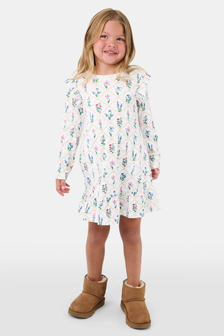 ROLLER RABBIT WHITE KIDS WILDFLOWER JEMINA ISA DRESS