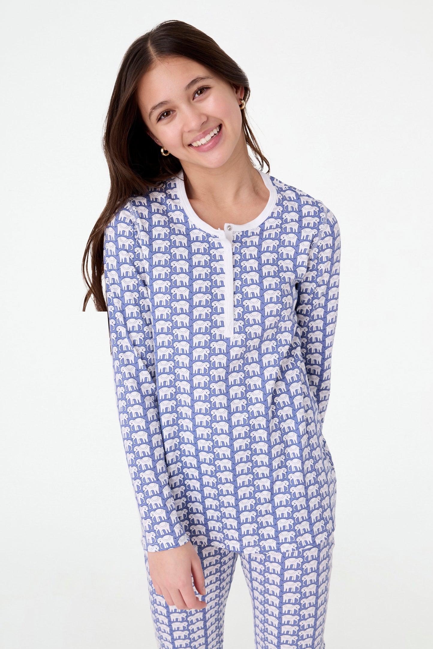 Roller Rabbit Blue Hathi Pajamas view 1