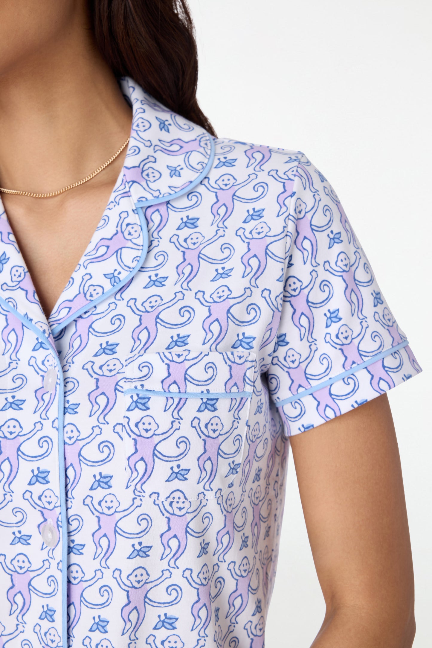 Roller Rabbit Lavender Monkey Polo Pajamas view 3
