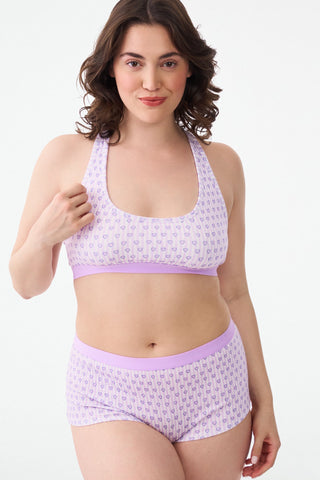 Roller Rabbit Lovely Stripe Madison Racerback Bralette Lavender
