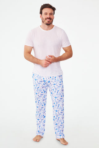 Roller Rabbit Men's Blue Latte Lane Simon Pant