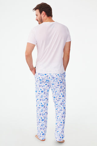 Roller Rabbit Men's Blue Latte Lane Simon Pant