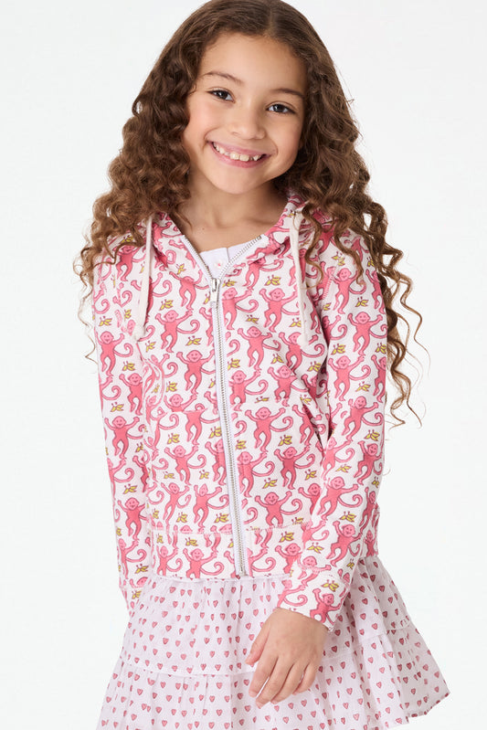 Kids Monkey Harley Hoodie view 1