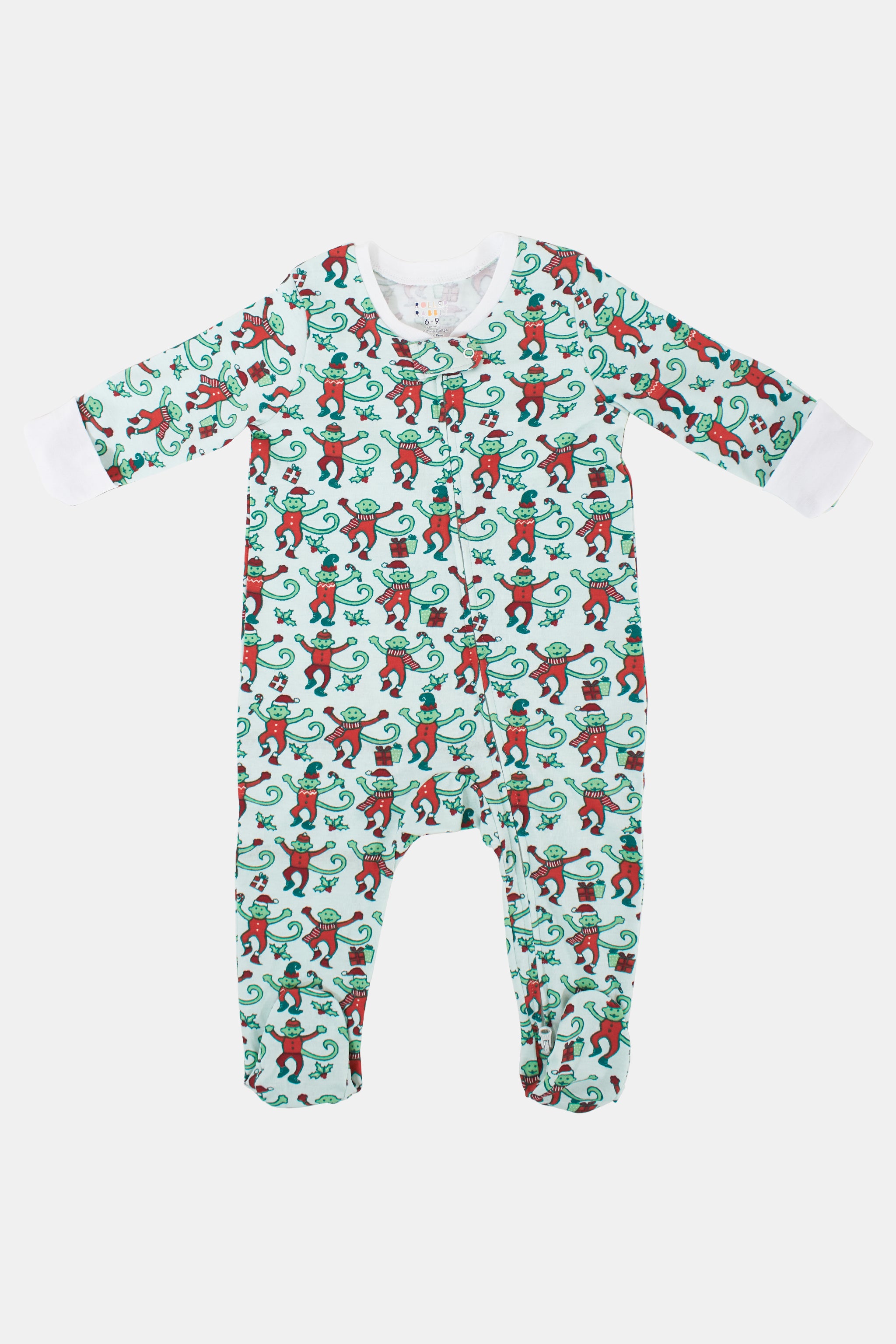 Infant Monkey Mas Zipper Footie | Roller Rabbit