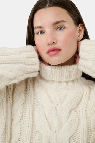 ROLLER RABBIT WHITE AND BURGUNDY NAOMI SWEATER