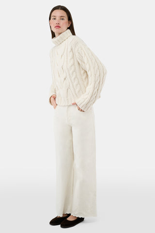 ROLLER RABBIT WHITE AND BURGUNDY NAOMI SWEATER