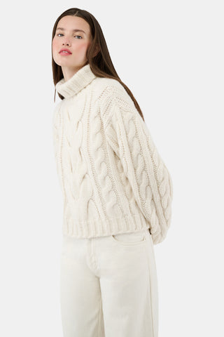 ROLLER RABBIT WHITE AND BURGUNDY NAOMI SWEATER