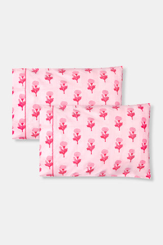 Roller Rabbit Pink Marigold Stripe Pillowcase Set