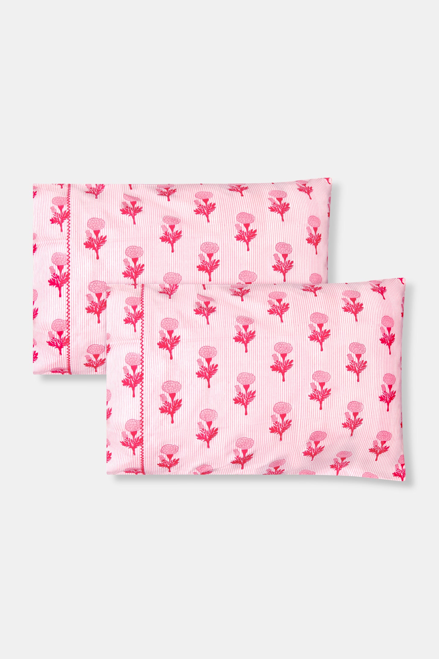 Roller Rabbit Pink Marigold Stripe Pillowcase Set view 2