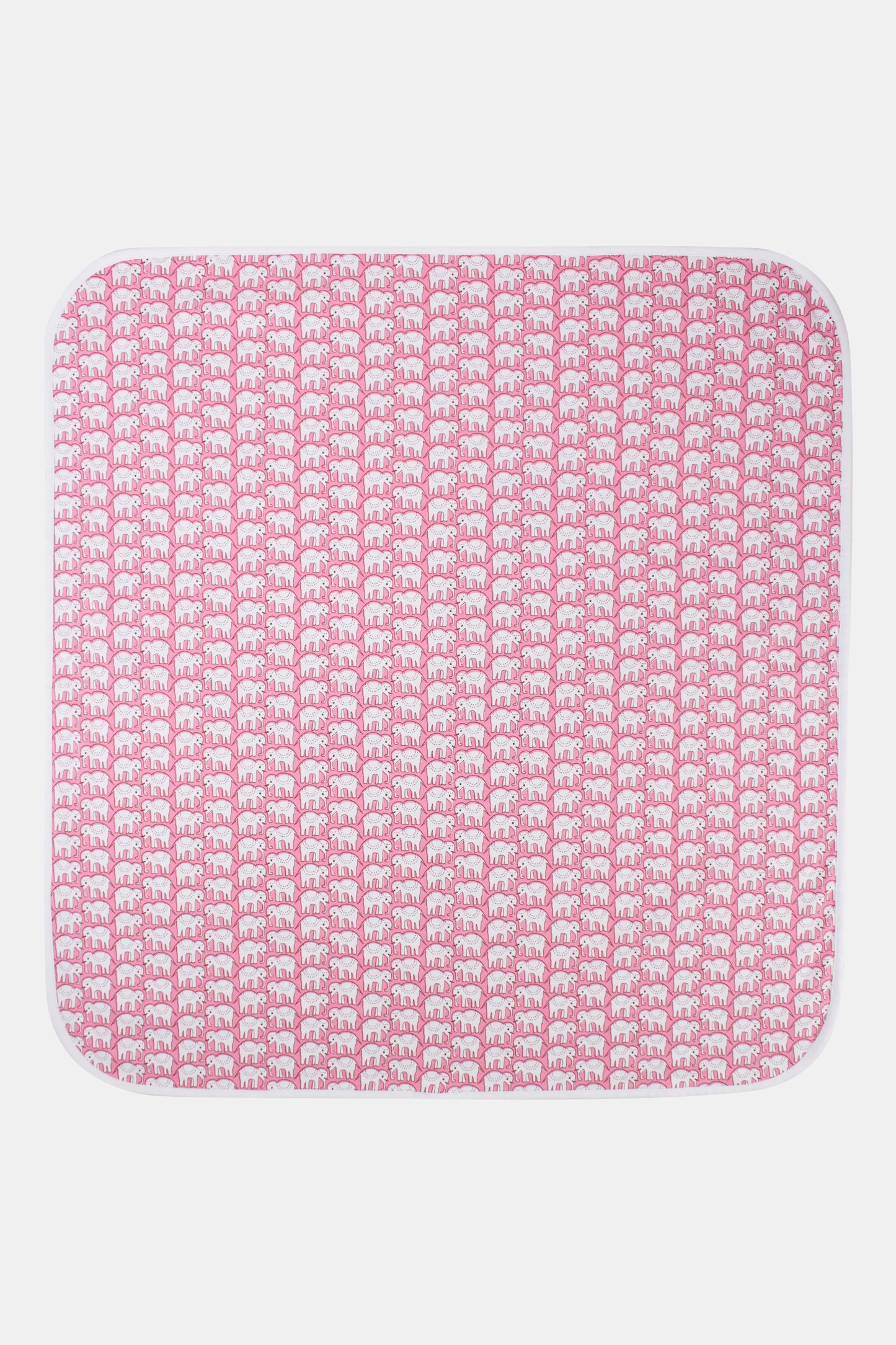 Roller Rabbit Pink Infant Hathi Receiving Blanket view 2