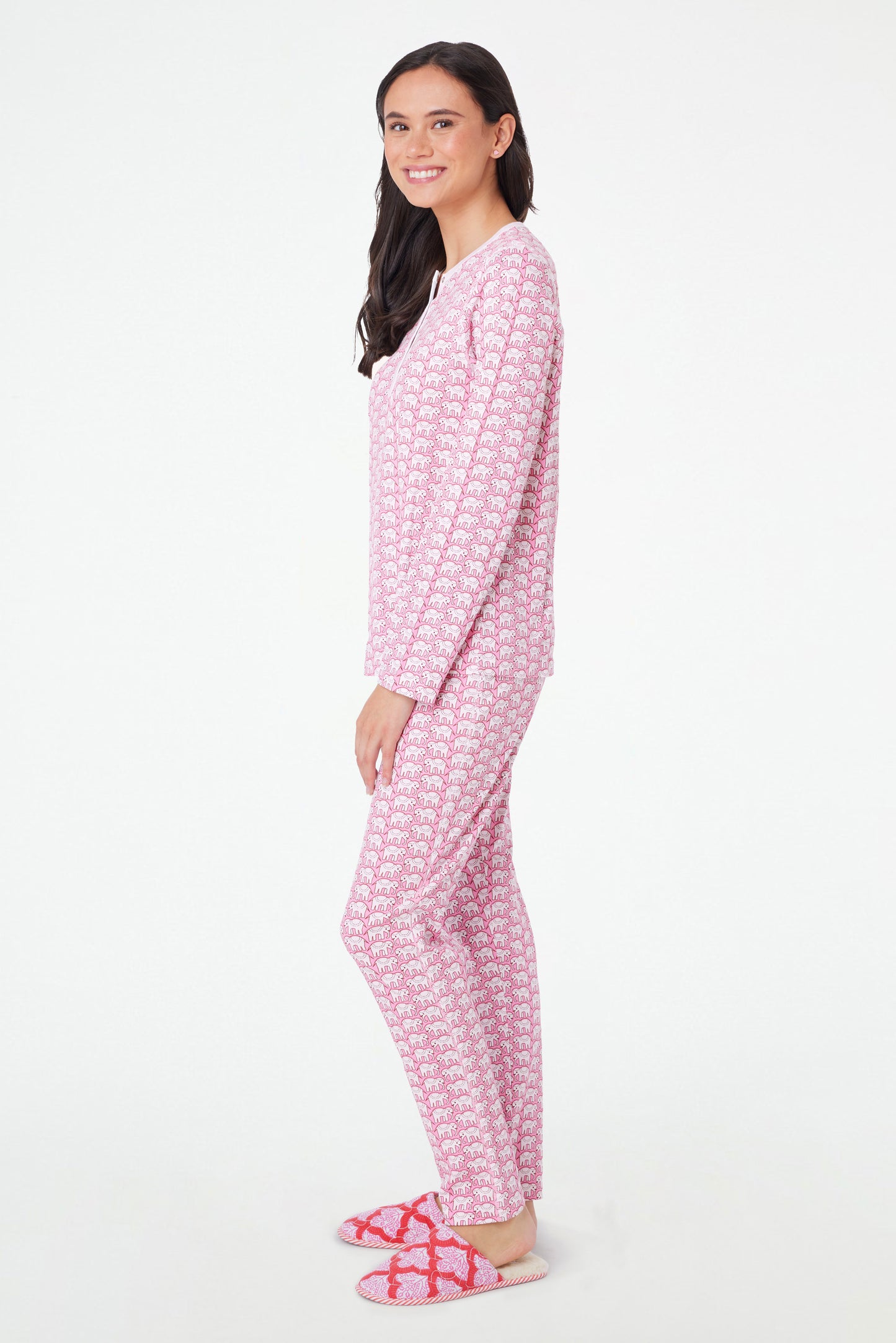 Roller Rabbit Pink Hathi Pajamas view 3