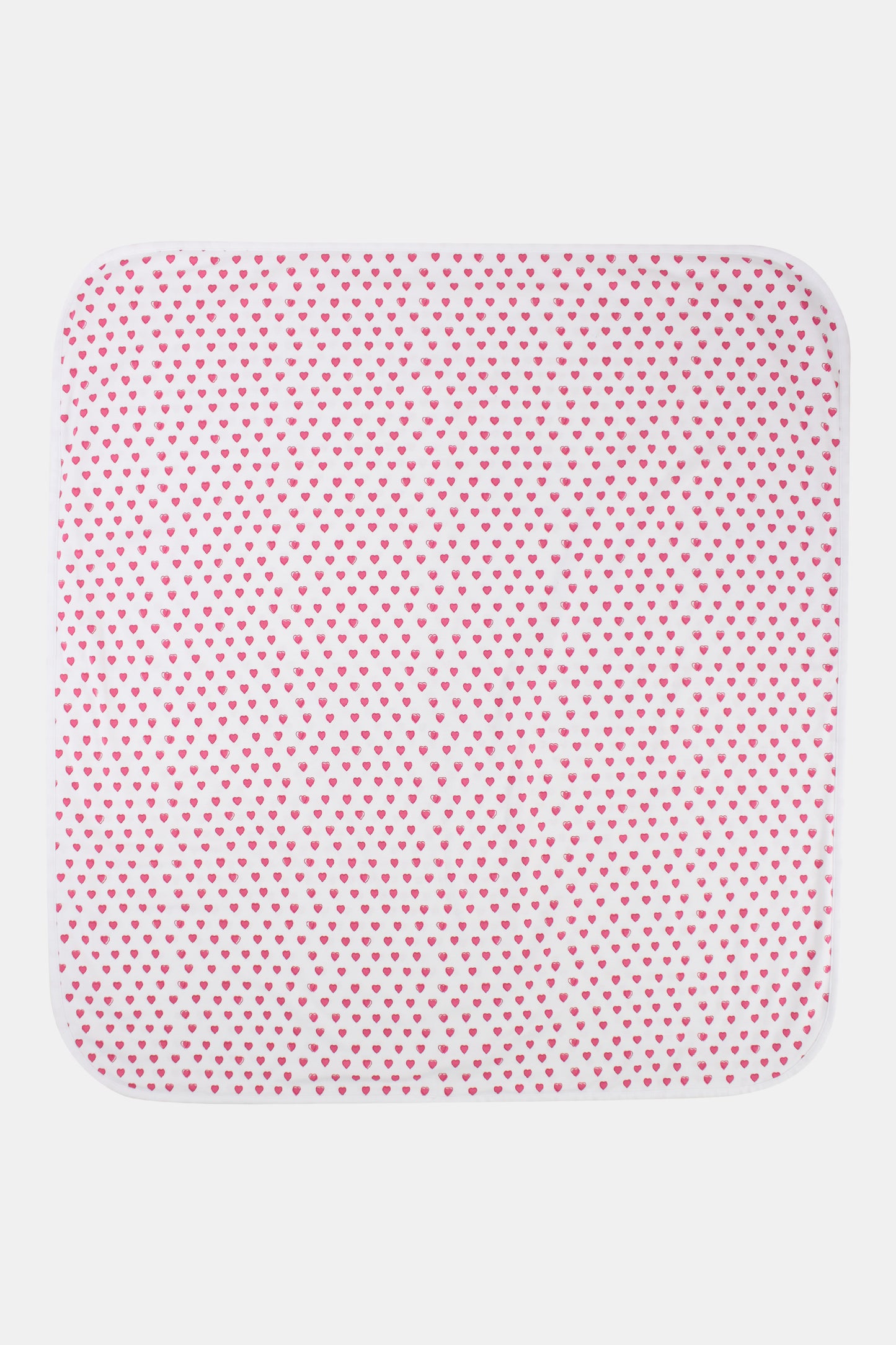 Roller Rabbit Pink Infant Hearts Receiving Blanket view 2