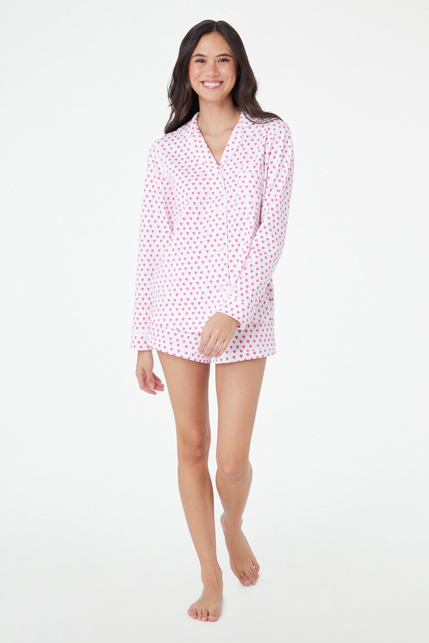 Roller Rabbit Pink Hearts Paola Polo Pajamas view 4