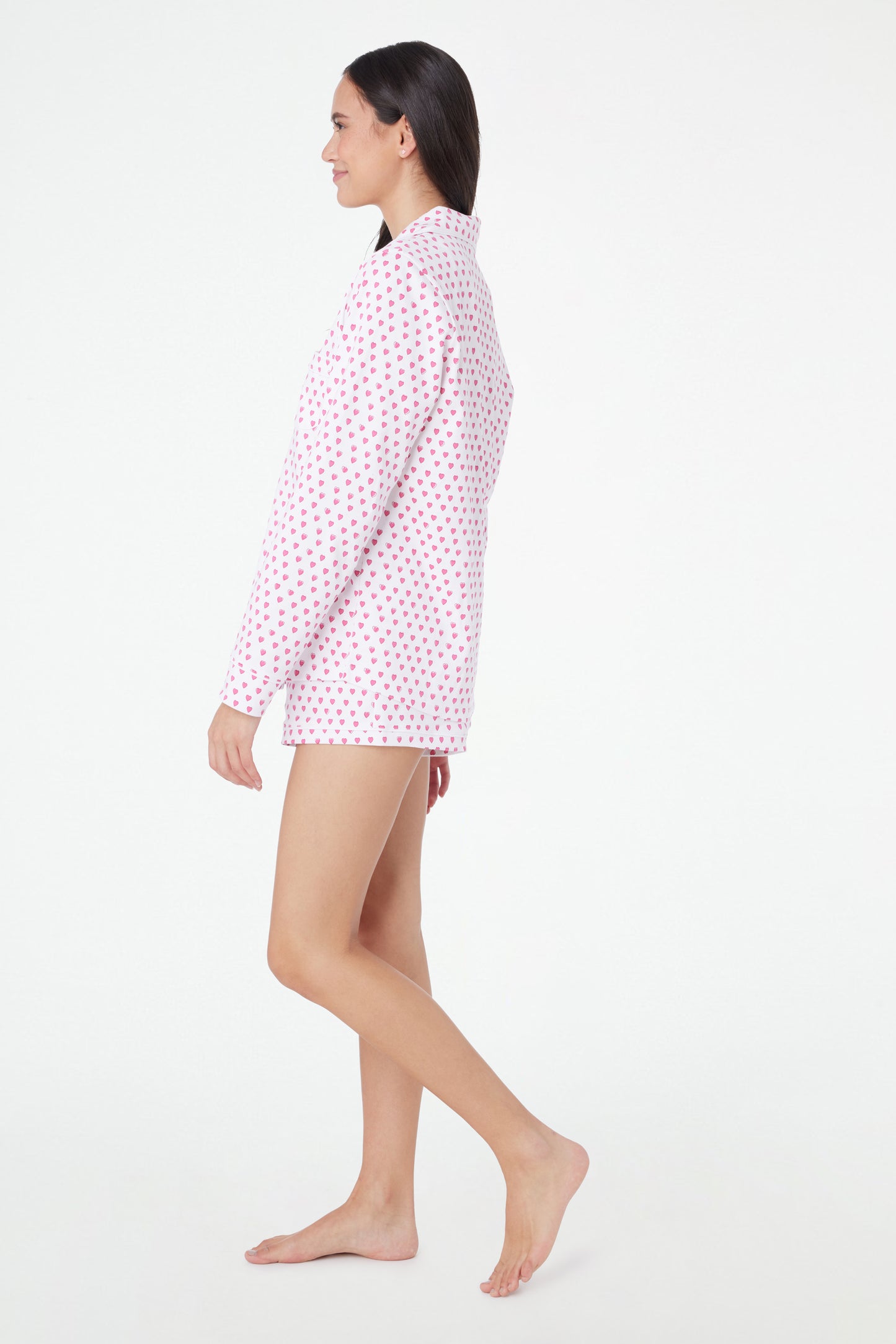 Roller Rabbit Pink Hearts Paola Polo Pajamas view 5