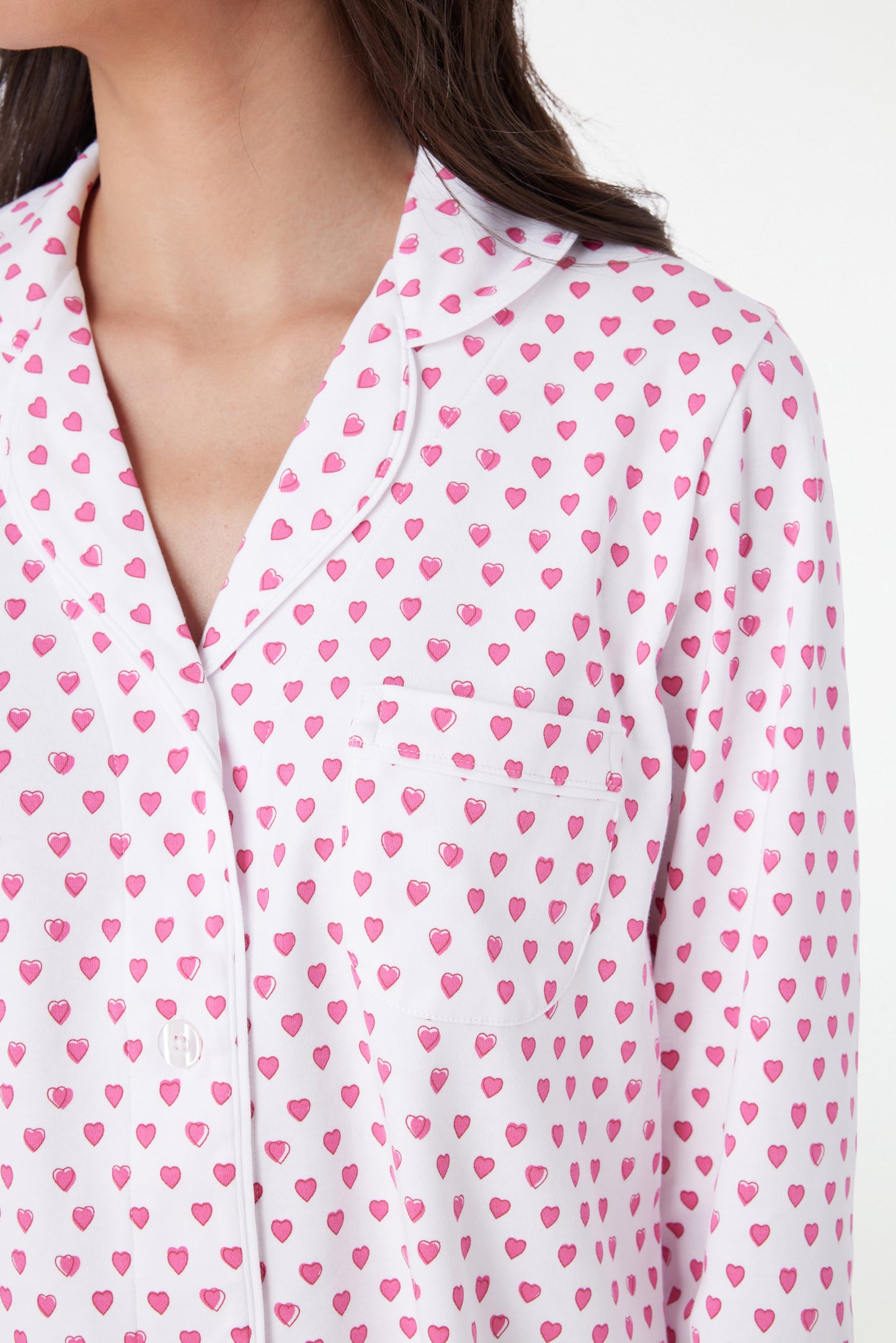 Roller Rabbit Pink Hearts Paola Polo Pajamas view 3