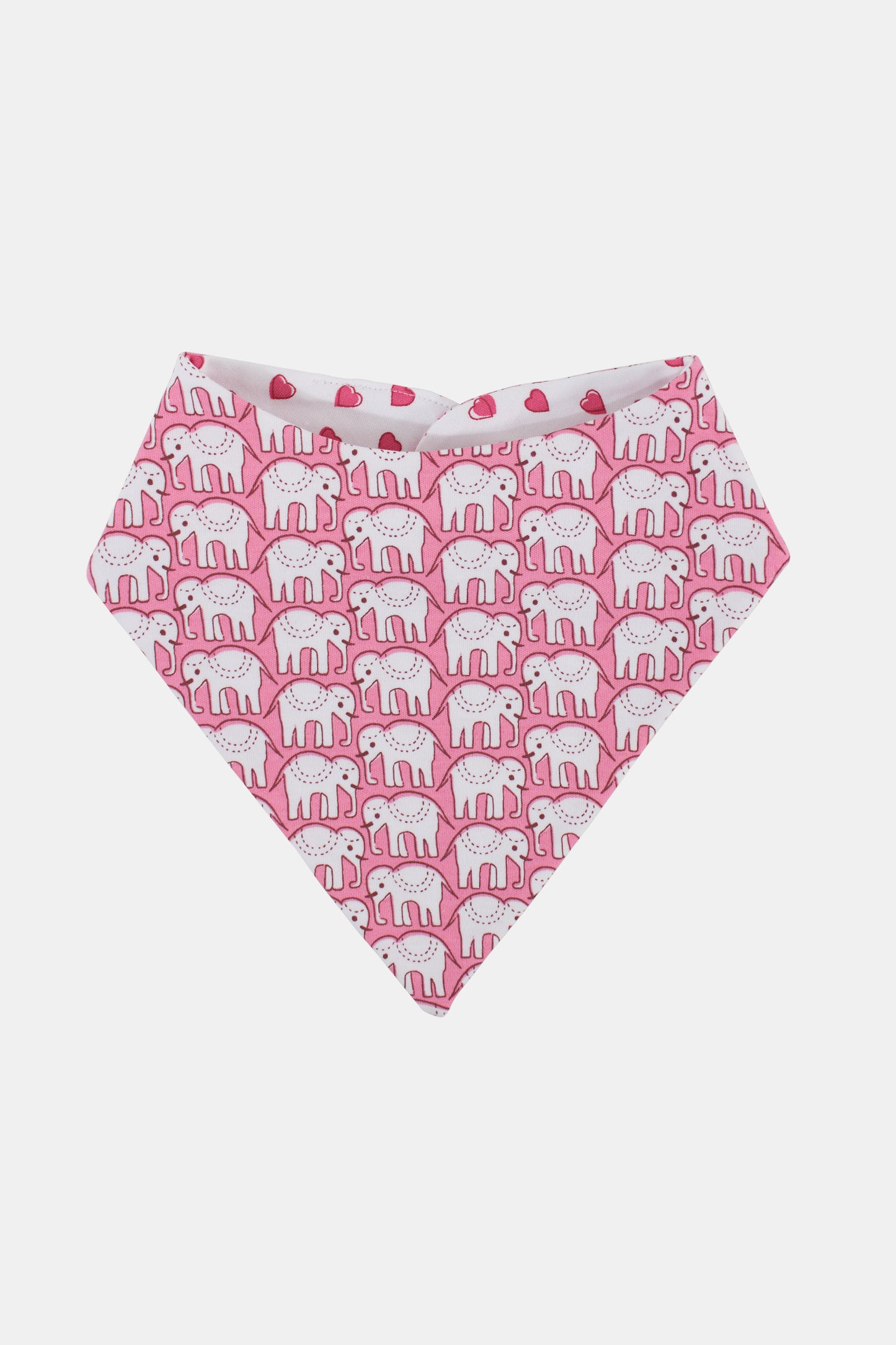 Roller Rabbit Infant Hearts & Hathi Pink Bandana Bib Set view 4