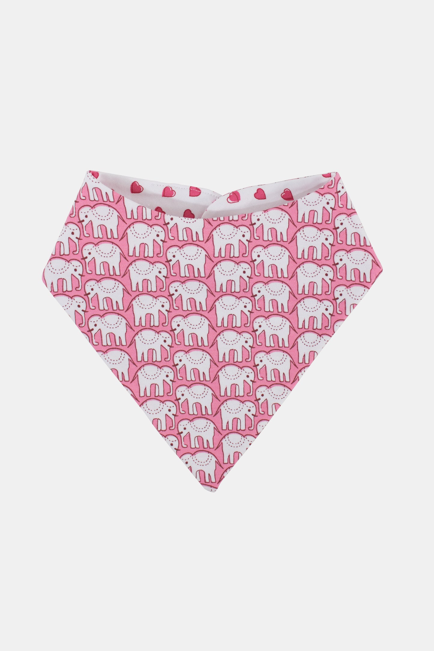 Roller Rabbit Infant Hearts & Hathi Pink Bandana Bib Set