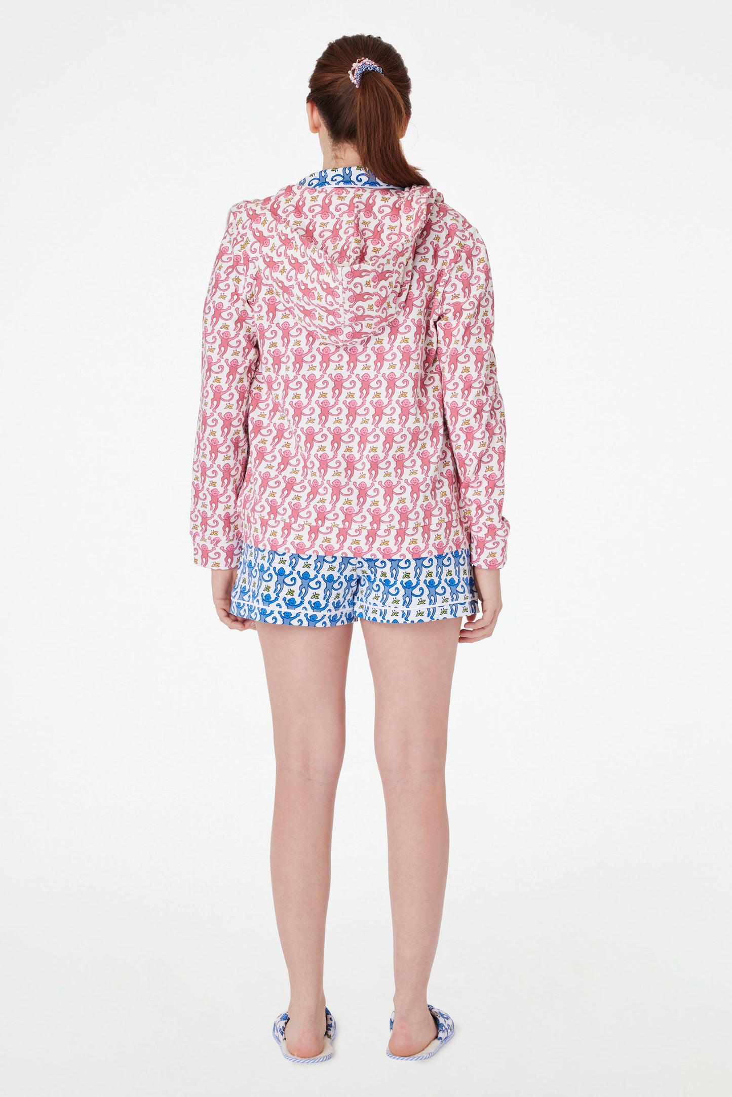 Roller Rabbit Pink Monkey Harley Hoodie view 6