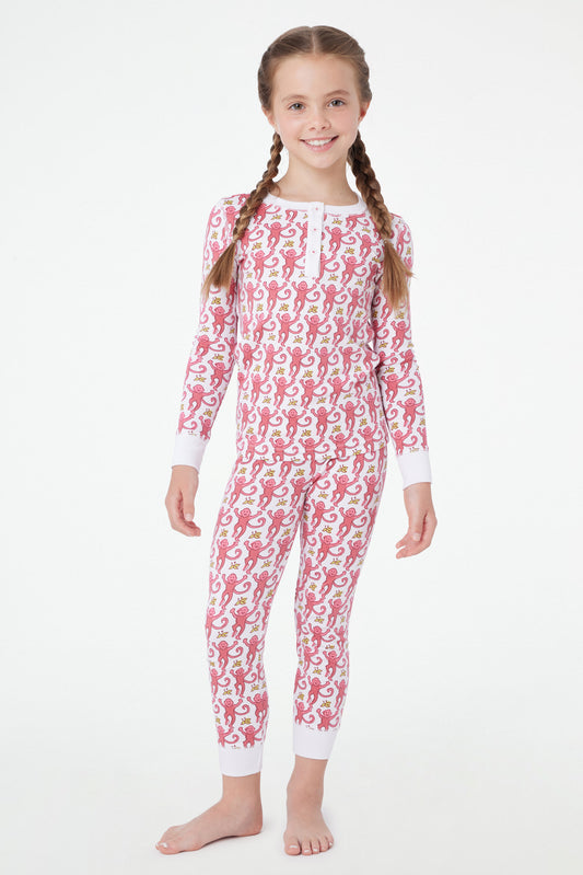 Kids Monkey Pajamas view 1