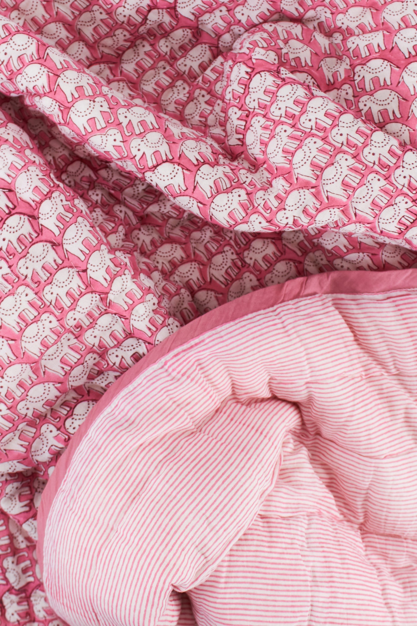 Roller Rabbit Pink Hathi Baby Quilt